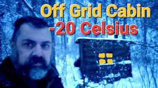 Survival Off Grid Cabin In  -20 Celsius