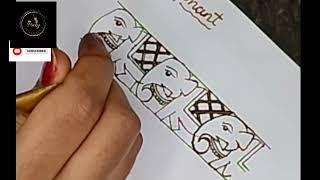 Simple And Easy Chain Elephant for beginners by Pinky Mehndi Artist | Simple Mehndi Designs