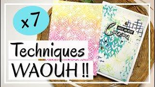 DU WAOUH avec nos POCHOIRS ?! 7 idées FACILES pour changer le LOOK !! Tuto Carterie Scrapbooking DIY