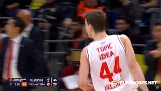 Nikola Topic (4 points,4 assists): Fenerbahce Beko Istanbul-Crvena Zvezda Meridianbet Belgrade 76-85