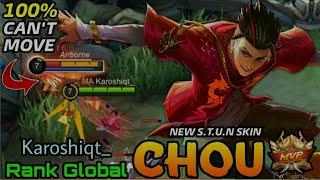 Game Play Terbaik Chou S T U N acak acak 1 map ! Top Global Chou Karoshiqt_  -MLBB-   -YouTube-