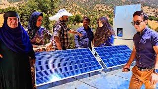 Nomadic life: solar panels are installed in the grandma's house