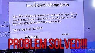 Samsung TV Insufficient Storage Space Problem Solved!!!
