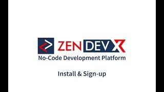 101 Install and Sign-up in ZenDevX Design Studio