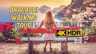 Anacapri Italy  Walking Tour Guide 4K HDR - Captions & Music