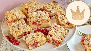 THE BEST CRUMB CAKE with BERRIES or FRUIT!  WITHOUT yeast! RECIPE BY SUGARPRINCESS