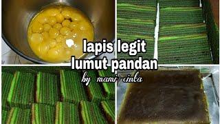 Resep lapis legit lumut pandan/ cara mudah membuat lapis legit