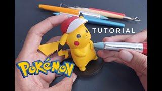 Como hacer al POKEMON Pikachu con Porcelana fria - Plastilina / How to make Pikachu out of Clay 