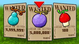 We Choose DEVIL FRUITS by only knowing the users BOUNTY, then battle!