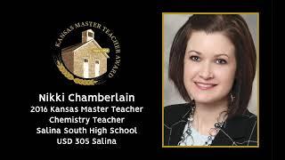 Nikki Chamberlain, 2016 Kansas Master Teacher in USD 305 Salina, Honors All Kansas Teachers