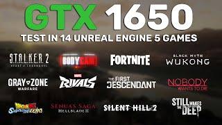 GTX 1650 vs Unreal Engine 5 - 14 Games Tested