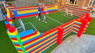 BUILDING A WORLD CUP STADIUM IN OUR GARDEN WITH 3000 BLOCKS....