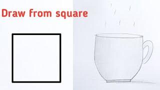 How to draw a cup easy drawing || Gali Gali Art ||