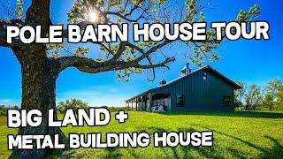 Barndominium Pole Barn House Tour - Morton Metal building home