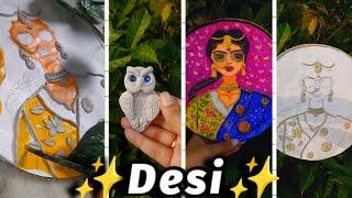 Relaxing aesthetic desi art videos || Satisfying Art Videos || Clay art ||