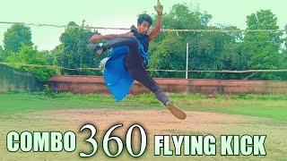 Combo 360 Flying Kick | Taekwondo 360 Turning kick | flf Martial arts academy