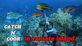 CATCH N' COOK || SPEARFISHING PHILIPPINES || REMOTE ISLAND ️!