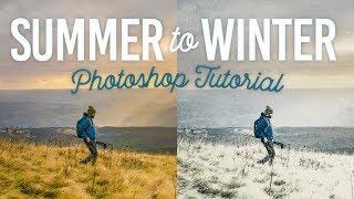 Photoshop Summer to Winter Tutorial with Snow Effect