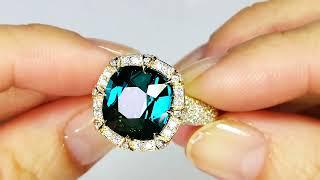 Afghan Indicolite Ring at 9.09 carats by Kat Florence. KF06880