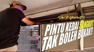 Cara baiki sendiri pintu kedai roller shutter yang tersekat | DIY Repair Roller Shutter Door