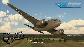 Local Legend 17 - C-46 Commando - Sunset Display Flight over Tannheim  - Microsoft Flight Simulator