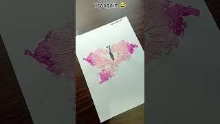 I'm trying again Butterfly with leaf / #shorts #art #trending #diy #creativeart #youtubeshorts