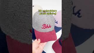 Plush spliced baseball cap with Bhh embroidery. 6 colors, a winter essential! #baseballcap