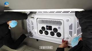 모위 일체식 무시동에어컨12V,24V 트럭 캠핑카 화물차