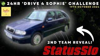 24hr Drive 4 Sophie: SECOND team announcement - it's a SKODA!