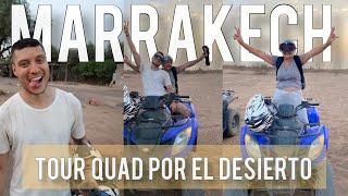 CONDUCIENDO una CUATRIMOTO en el desierto  TOUR QUAD POR EL DESIERTO DE MARRAKECH 