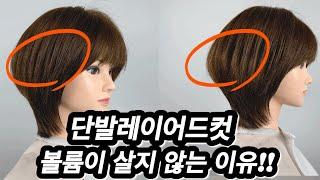 단발 레이어드컷 볼륨이 살지 않는 이유/이렇게 해야 볼륨컷트라고 할수 있어요/how to cut short korean layers hairstyle/haircut tutorial