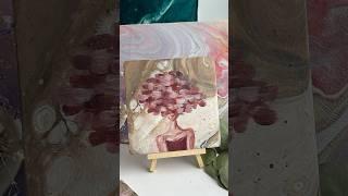 Картина с девушкой акрилом #флюидарт #жидкийакрил #acrylicpainting #интерьернаякартина #fluidart