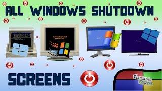 ALL MICROSOFT WINDOWS SHUTDOWN SCREENS 1 0 SERVER 2019