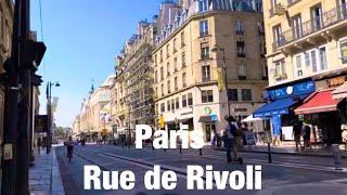 Paris city walks   Rue de Rivoli   Paris, France 4K