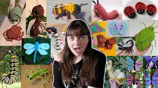 50+ fun BUG INSECT crochet ideas with patterns (beginner to advanced)
