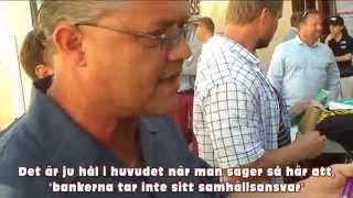 Partiet De Fria besöker Kontantupproret (Del 3 av 3) Almedalsveckan 1/7-2015