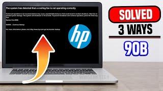 HP Laptop Fan 90B Error Fix |The system has detected that a cooling fan not working properly Solved