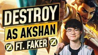 How FAKER ABUSES AKSHAN - FULL GUIDE - Ability Combos, Tips and Tricks - LoL Guide