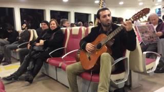 guitar man on the ship, Leyenda Asturias on the Ship