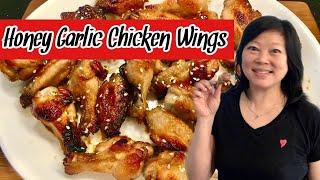 HONEY GARLIC CHICKEN WINGS | BETTER THAN TAKEOUT | BAKED