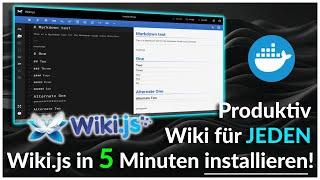  Wiki.js mit Docker auf Debian in Minuten!  Dein eigenes Wiki leicht gemacht! 