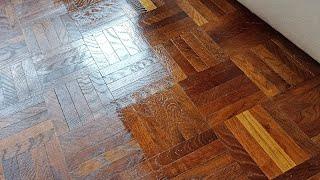 How to restore a wooden parquet to its old shine, a cheap and effective tool that I use