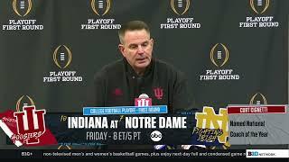 Curt Cignetti Previews CFP 1st Round Matchup vs. Notre Dame | Indiana Football