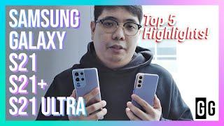 Samsung Galaxy S21, S21+ and S21 Ultra 5G Top 5 Highlights!