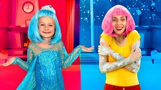 Kids Hot vs Cold and other funny Challenge stories by Maya and Mary