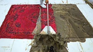 Sewer Overflow - lncredible dirty Carpet Cleaning Satisfying - Satisfying Video, ASMR Cleaning