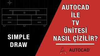 TV ÜNİTESİ ÇİZİMİ | AUTOCAD ÇİZİMLERİ | how to draw tv unit in autocad?