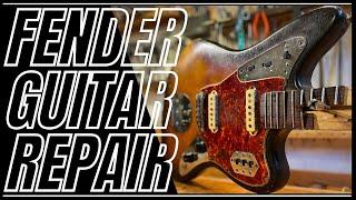 Fender Jaguar Vintage Guitar Repair Restoration Part 1