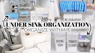 UNDER SINK EXTREME ORGANIZATION | KITCHEN ORGANIZATION | CLEAN AND ORGANIZE WITH ME | HOMEMAKING