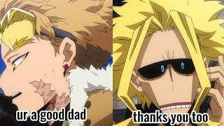 hawks thinks that all might is a good dad + hawks also being a dad